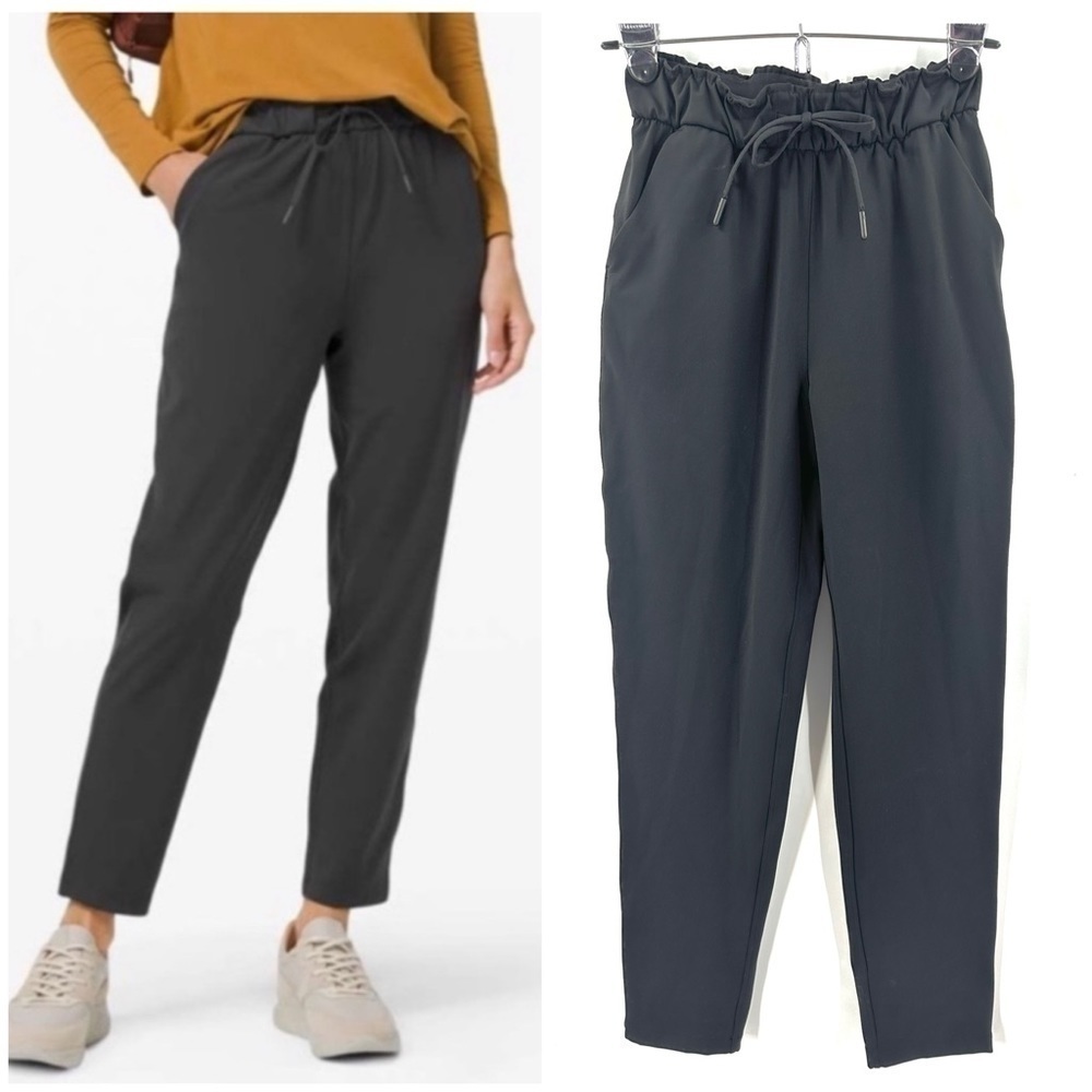 Lululemon Keep Moving Pants Womens 2 High Rise Pockets Stretch Comfy Athletic